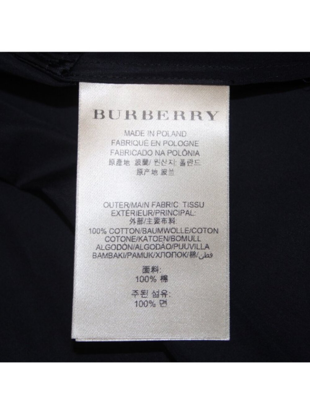 Burberry Dress Sz 12 Navy Blue Pockets Pleated Collared 100% Cotton Dress - Picture 12 of 16